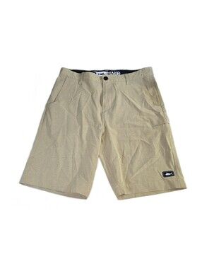 Pelagic Mako Hybrid Shorts 9.5" Inseam Activewear Performance Men's Sz 32 Beige